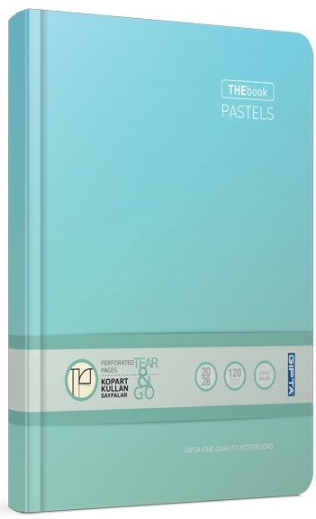 GIPTA DEFTER THEBOOK PASTELS 20x28 İPLİK DİKİŞLİ SERT KAPAK 200 YP. ÇİZGİLİ 3304
