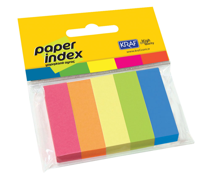 KRAF INDEX KAĞIT 15x50MM 5 RENK X 100YP 1550