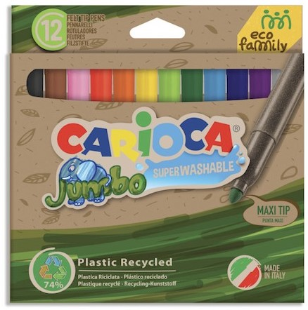 CARIOCA KEÇELİ KALEM 12 Lİ ECO FAMILY JUMBO SÜPER 43101