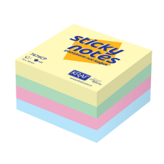 7676cp Yapışkanlı Not Kağıdı Küp 76x76 400yp. Pastel