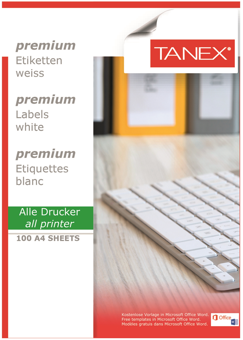 TANEX LASER ETİKET TW-2164 52.5 X 18 MM 100 LÜ