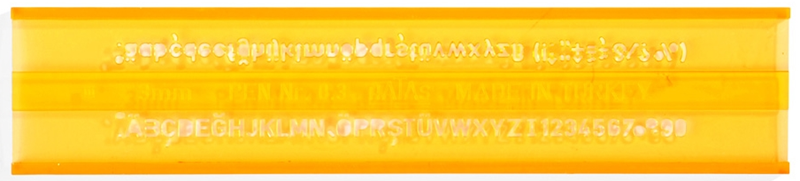 HATAS YAZI ŞABLONU TEKNİK RESİM 3 MM. 02200