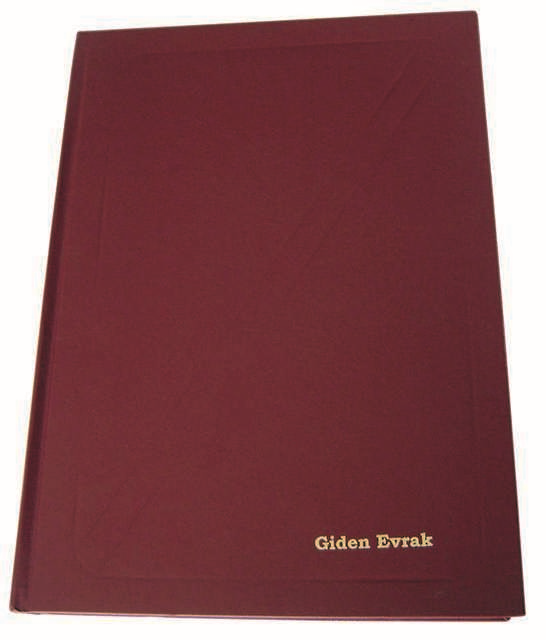 DİLMAN GİDEN EVRAK DEFTERİ CİLTLİ 22.5x32 192 YP 5024