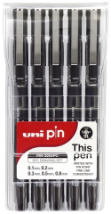 UNİ DRAWING PEN PIN-200/5P 5Lİ