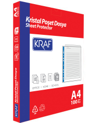 Kristal Poşet Dosya A4 100'lü Paket