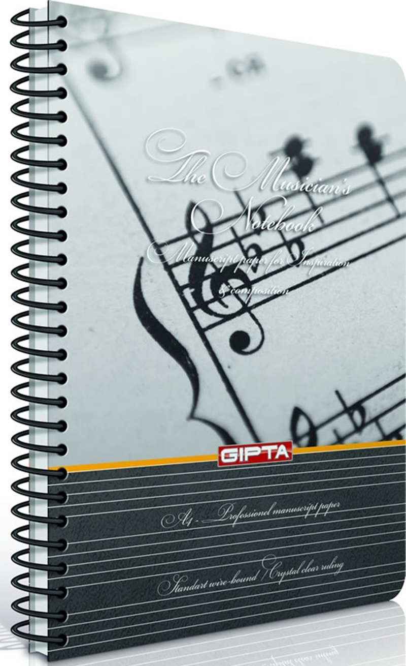 GIPTA MÜZİK DEFTERİ A4 SPİRALLİ SERT KAPAK 80 YP. 1700