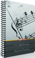 GIPTA MÜZİK DEFTERİ A4 SPİRALLİ SERT KAPAK 80 YP. 1700