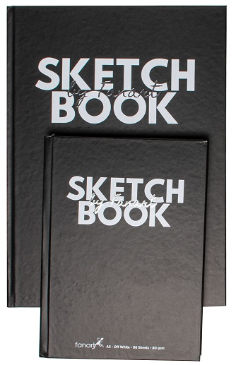 FANART ACADEMY ÇİZİM BLOĞU SKETCH BOOK SERT KAPAK A4 80 GR 96 YP SİYAH F-8692.A4