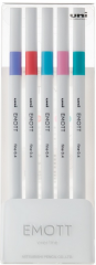 UNİ FINELINER KALEM EMOTT SET PEM-SY/5C.05 0.4 ŞEKER RENKLER 5 Lİ
