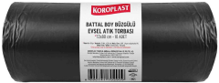 KOROPLAST ÇÖP TORBASI BATTAL 72x80 BÜZGÜLÜ EVSEL ATIK SİYAH 450 GR 10 LU 70 MİC. ST01600178