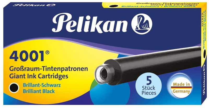 PELİKAN DOLMA KALEM  KARTUŞU 4001 DEV ROYAL SİYAH 5 Lİ 310615