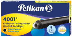 PELİKAN DOLMA KALEM  KARTUŞU 4001 DEV ROYAL SİYAH 5 Lİ 310615