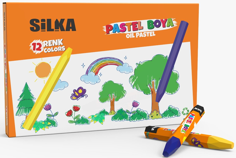 SİLKA PASTEL BOYA 12 RENK ART.538