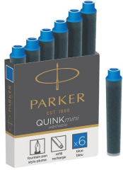PARKER DOLMA KALEM KARTUŞU QUINK KISA 6 LI MAVİ 1950409