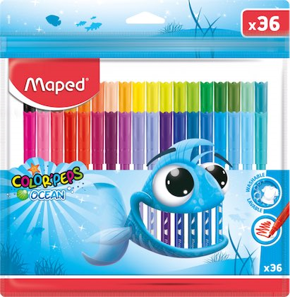 MAPED KEÇELİ KALEM COLOR'PEPS OCEAN 36 LI PLASTİK POŞET 845725
