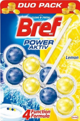 BREF KLOZET KOKUSU POWER AKTIV İKİLİ 8 TOP LİMON 100 GR