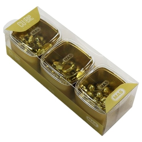 MAS MASA SETİ CUBBIE 3 LÜ PREMIUM GOLD 1335