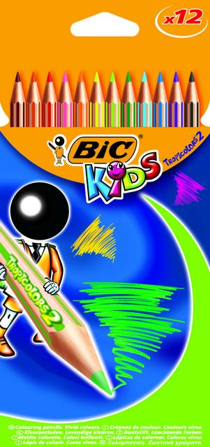 Kids Tropicolor 12 Renk Kuru Boya Kalemi
