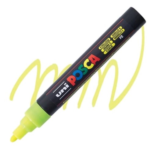 UNİ POSTER MARKÖRÜ POSCA 1.8-2.5 PC-5M FOSFORLU SARI