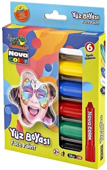 NOVA COLOR YÜZ BOYASI  6 LI SET NC-212