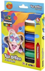 NOVA COLOR YÜZ BOYASI  6 LI SET NC-212
