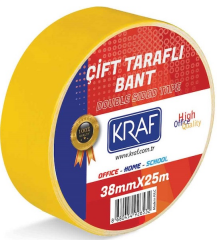 KRAF ÇİFT TARAFLI BANT 38mm x 25m 2538G