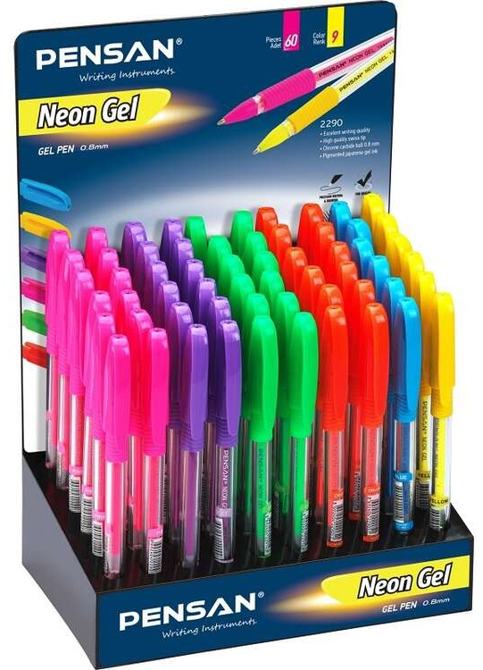 PENSAN JEL KALEM NEON 1.0 2290/2229 60 LI RENKLİ