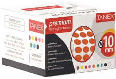 TANEX NOKTA ETİKETİ 10 MM 5000 Lİ TURUNCU TEKLİ KUTU