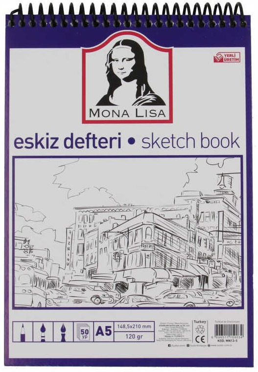 SÜDOR ESKİZ DEFTERİ SPİRALLİ 120g A5 50YP MN13-5