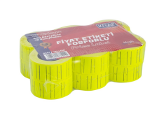 KRAF MOTEX ETİKET 12x21 MM FOSFORLU SARI