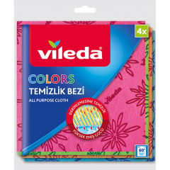 VİLEDA RENKLİ TEMİZLİK BEZİ 4 LÜ 172652