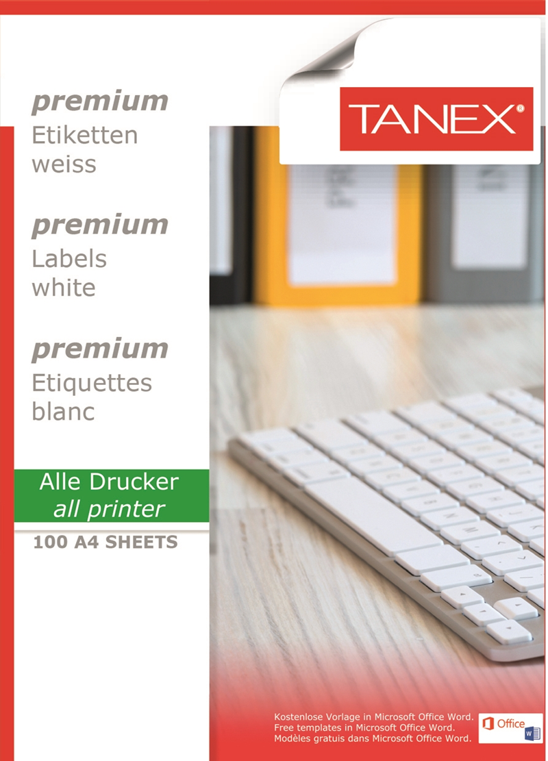 TANEX LASER ETİKET TW-2327 70 X 30 MM ( 27 ) 100 LÜ