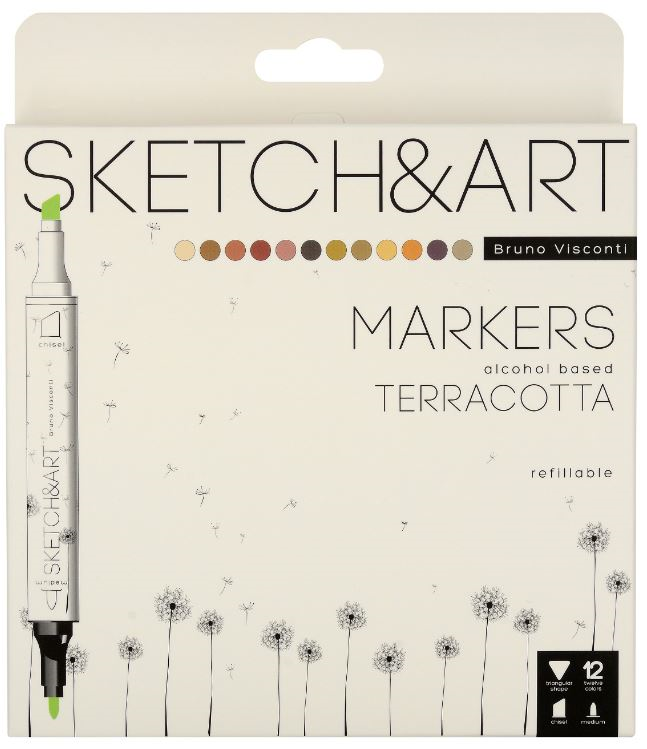 BRUNO VISCONTI TWIN MARKER SKETCH & ART 12 TOPRAK 22-0076/09