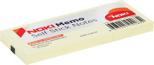 NOKİ MEMO YAPIŞKANLI NOT KAĞIDI 38x51 100 YP 12005 3 LÜ