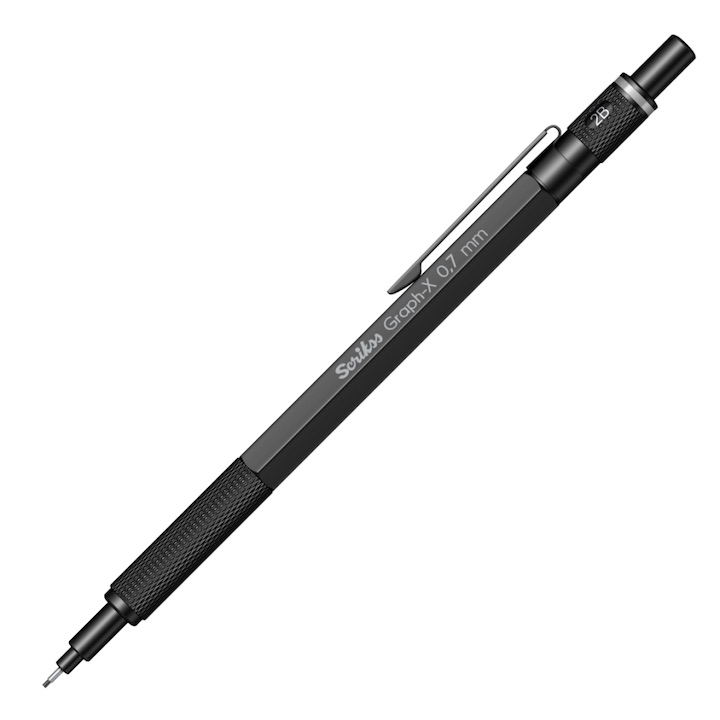 SCRIKSS VERSATİL KALEM GRAPH-X METAL 0.7 MAT SİYAH
