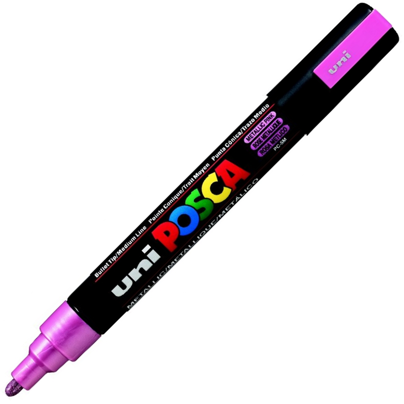 UNİ POSTER MARKÖRÜ POSCA 1.8-2.5 PC-5M METALİK PEMBE