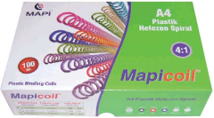 MAPİ SPİRAL PLASTİK HELEZON 4:1 22MM ŞEFFAF 50 ADET 48 LOP 2352204