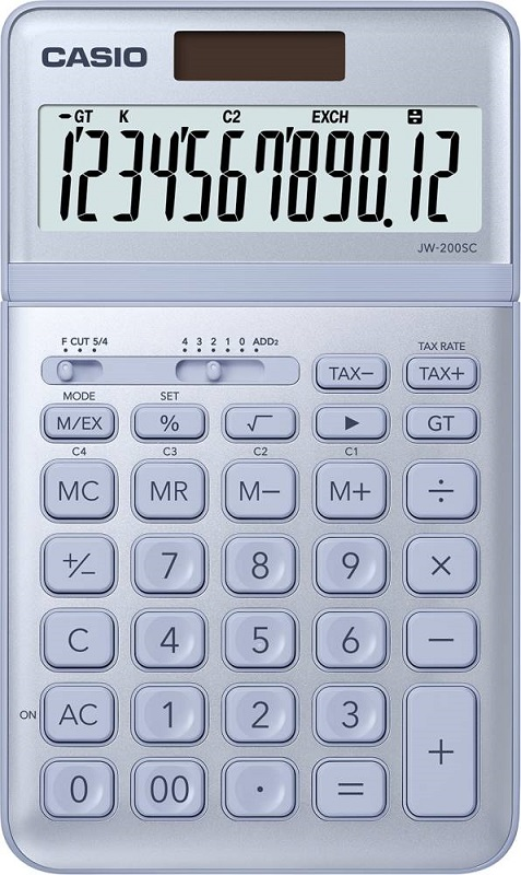 CASIO HESAP MAKİNESİ MASAÜSTÜ JW-200SC-BU MAVİ