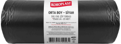 KOROPLAST ÇÖP TORBASI EKO END.SİYAH ORTA 55x60 80 GR 20 Lİ 13 MİC. ST01500328