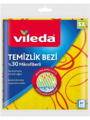 VİLEDA SARI TEMİZLİK BEZİ 5 Lİ (%30 MİKROFİBERLİ) 172640