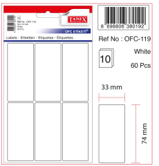 TANEX OFİS ETİKETİ OFC-119 BEYAZ