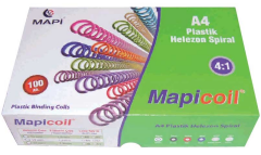 MAPİ SPİRAL PLASTİK HELEZON 4:1 18MM ŞEFFAF 100 ADET 48 LOP 2351804