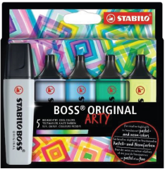 STABILO FOSFORLU KALEM BOSS ORIGINAL SET  5 Lİ SOĞUK RENKLER 70/5-02-2-20