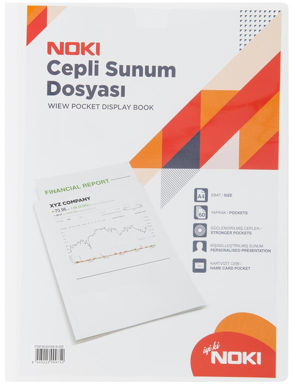 NOKİ SUNUM DOSYASI CEPLİ 60 LI BEYAZ 64160-N-010