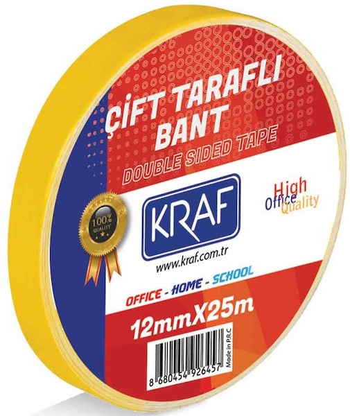 Çift Taraflı Bant 12 Mm X 25 Mt