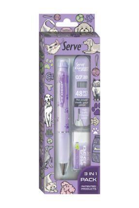 SERVE VERSATİL KALEM DEEP OKUL SETİ 0.7 DOĞA DESEN LAVANTA SV-DEEP3SETDLA