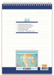 GIPTA BLOKNOT PRISMA A4 SPİRALLİ KARTON KAPAK 100 YP. KARELİ 1377