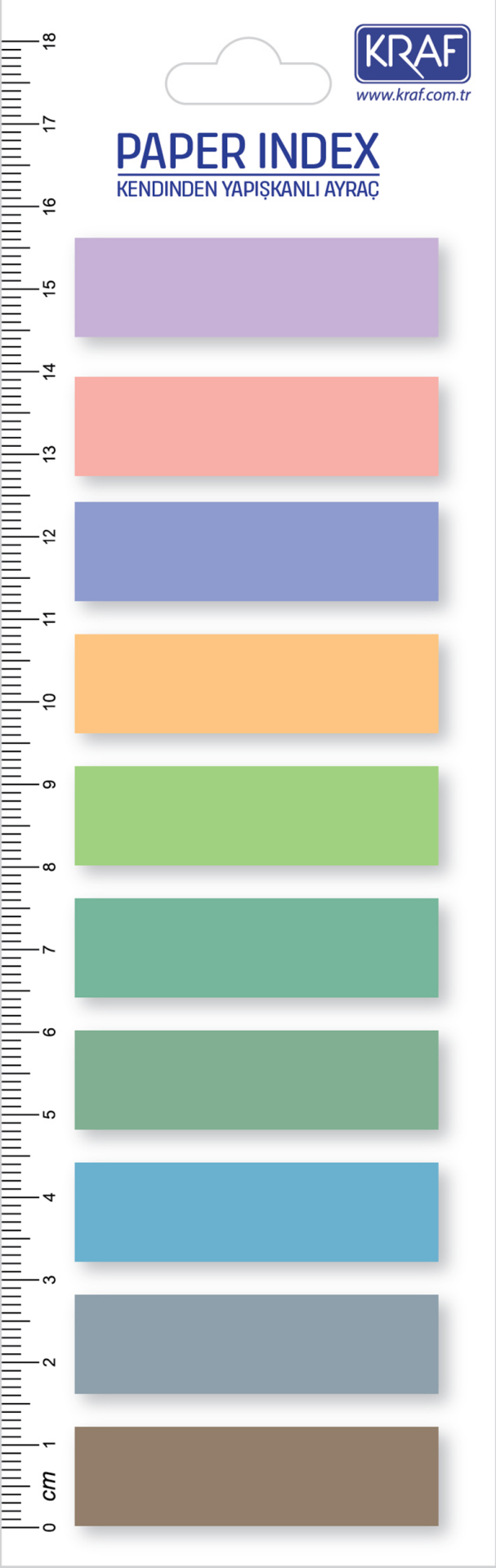 KRAF INDEX FILM (PP) 13x44MM 10 RENK X 20YP 51246