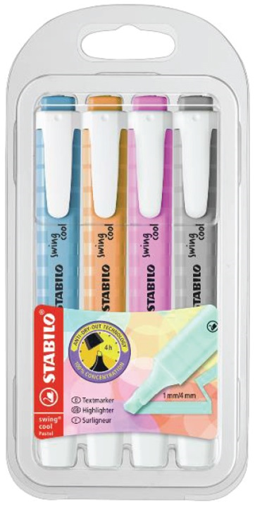 STABILO FOSFORLU KALEM SWING COOL PASTEL SET 4 LÜ 275/4-08-2