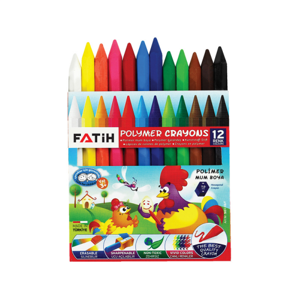 FATİH CRAYON BOYA 12 RENK KISA 50110